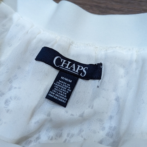 CHAPS Lace Skirt White Medium NWT - Picture 4 of 4